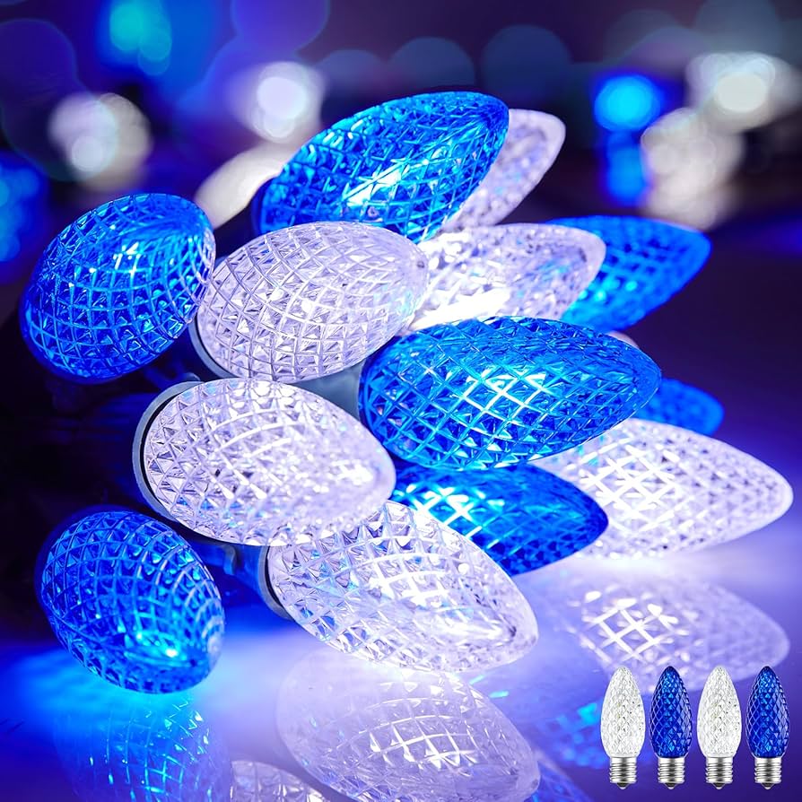 Amazon.com: Minetom 100 Feet Led Christmas Lights,Blue White