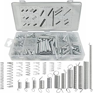 200PCS Compression Spring Extension Spring Assortment Kit, 20 Different Sizes Assorted Little Steel Spring for Shop and Home Repairs