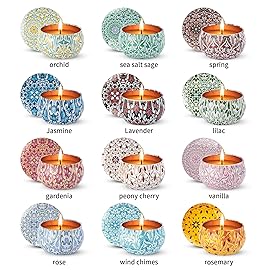 Alikiai Scented Candles for Women, Candles for Home Scented, 12 Pack Soy Wax Christmas Gifts Sets, Birthday Gifts for Women Best Friends Sister Colleague