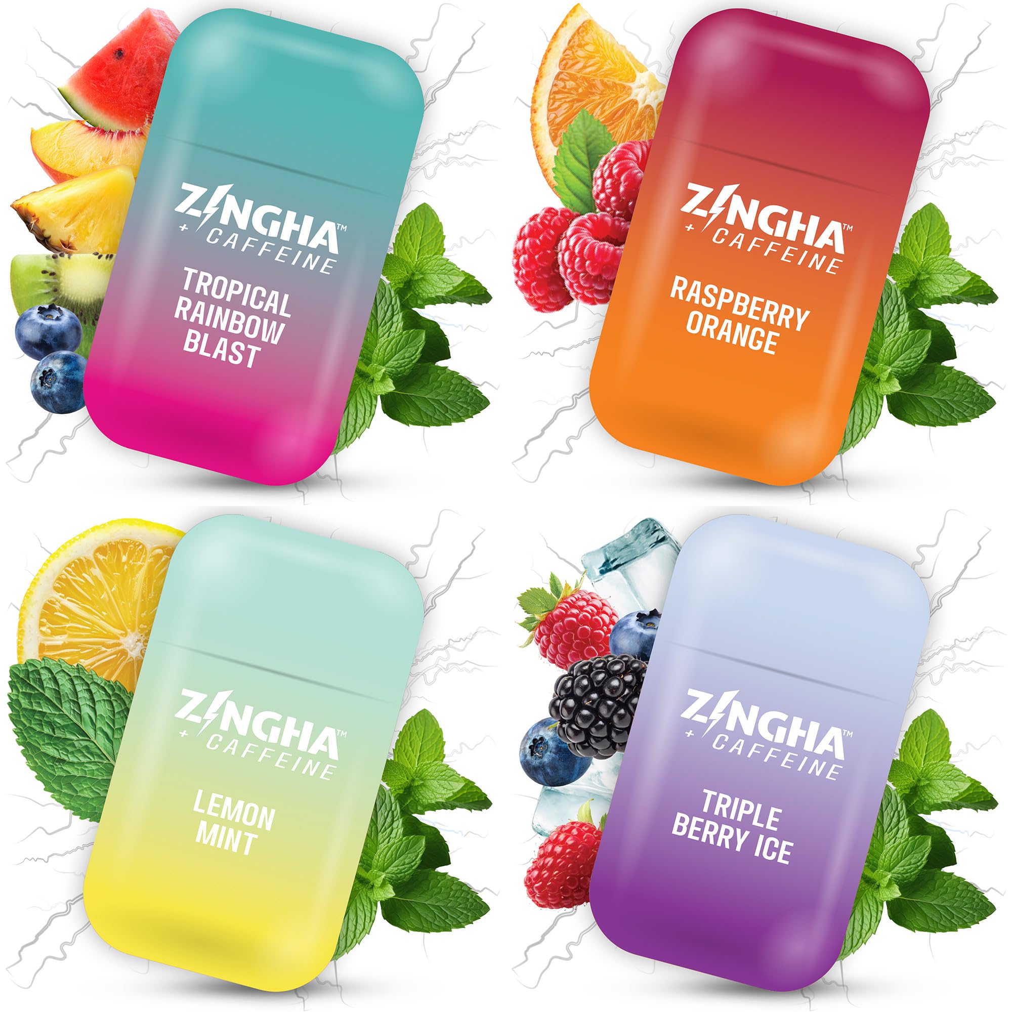 Amazon.com: Z!NGHA Caffeinated Nasal Inhaler Stick - 4 Pack Fruit
