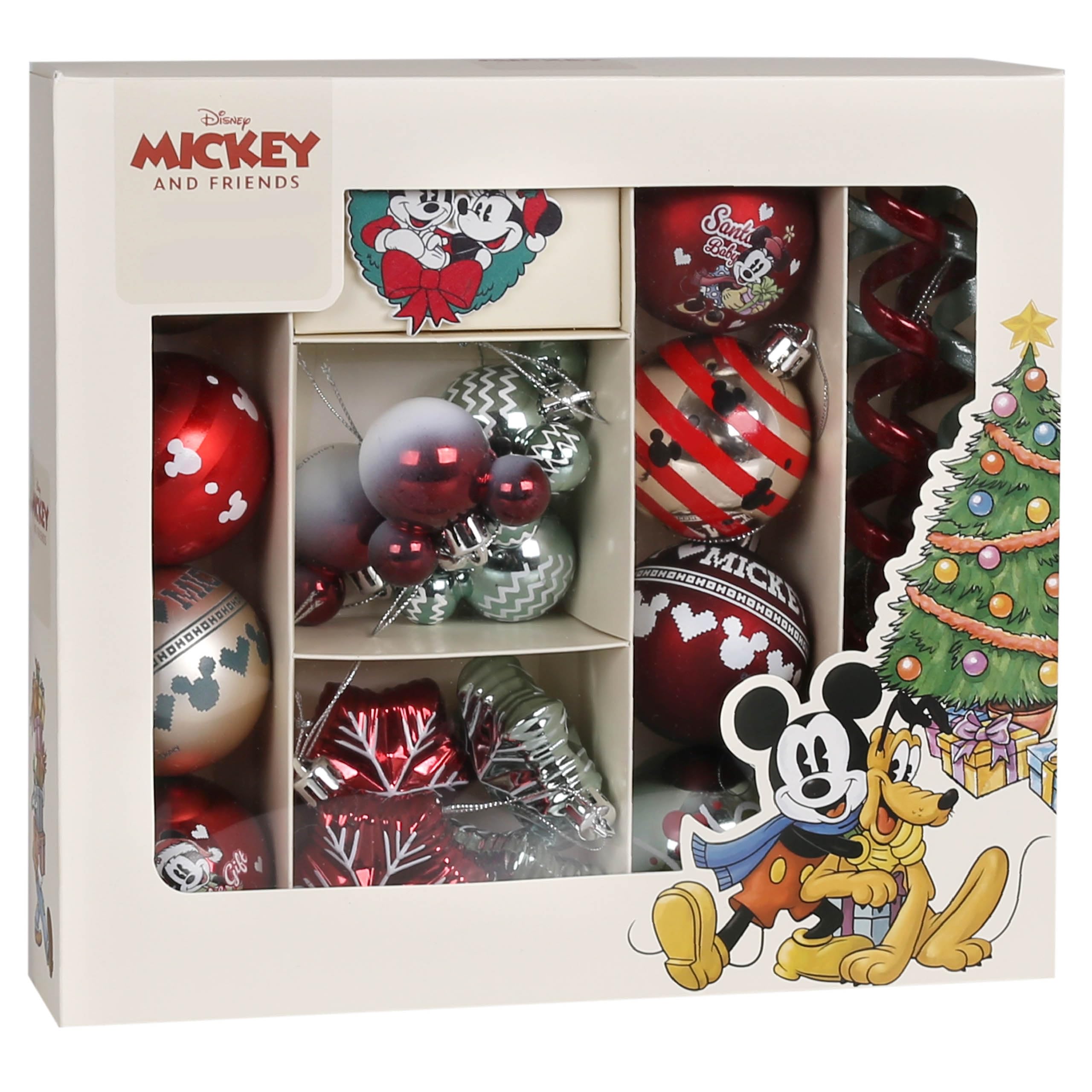 Disney Mickey Mouse Set de Boules de Noël Incassables Set 25 Pièces