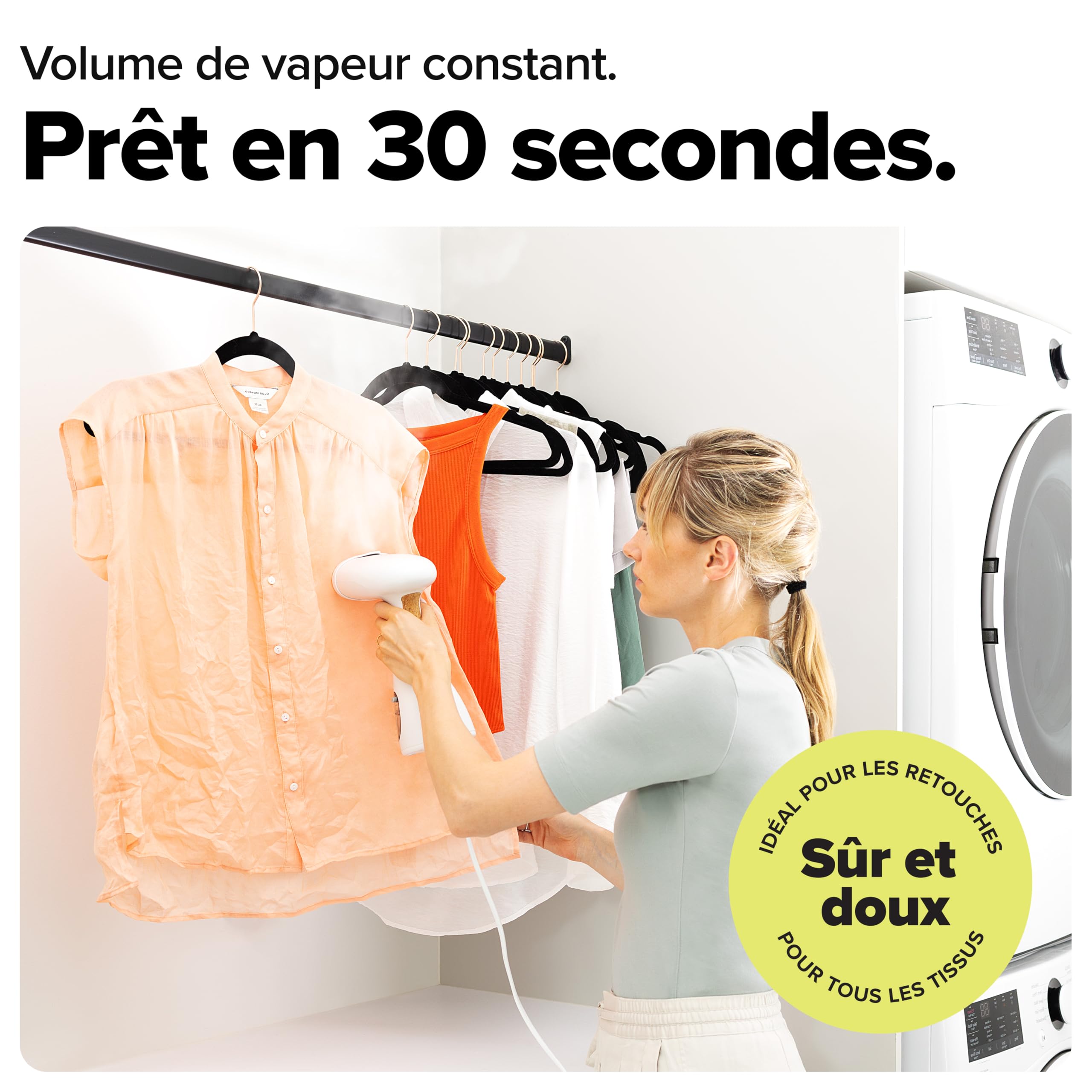 Dupray Voila 3-en-1 Steamer à Main – Défroisseur Portable pour Vêtements, Tissus et Usage Domestique, Compact et portatif