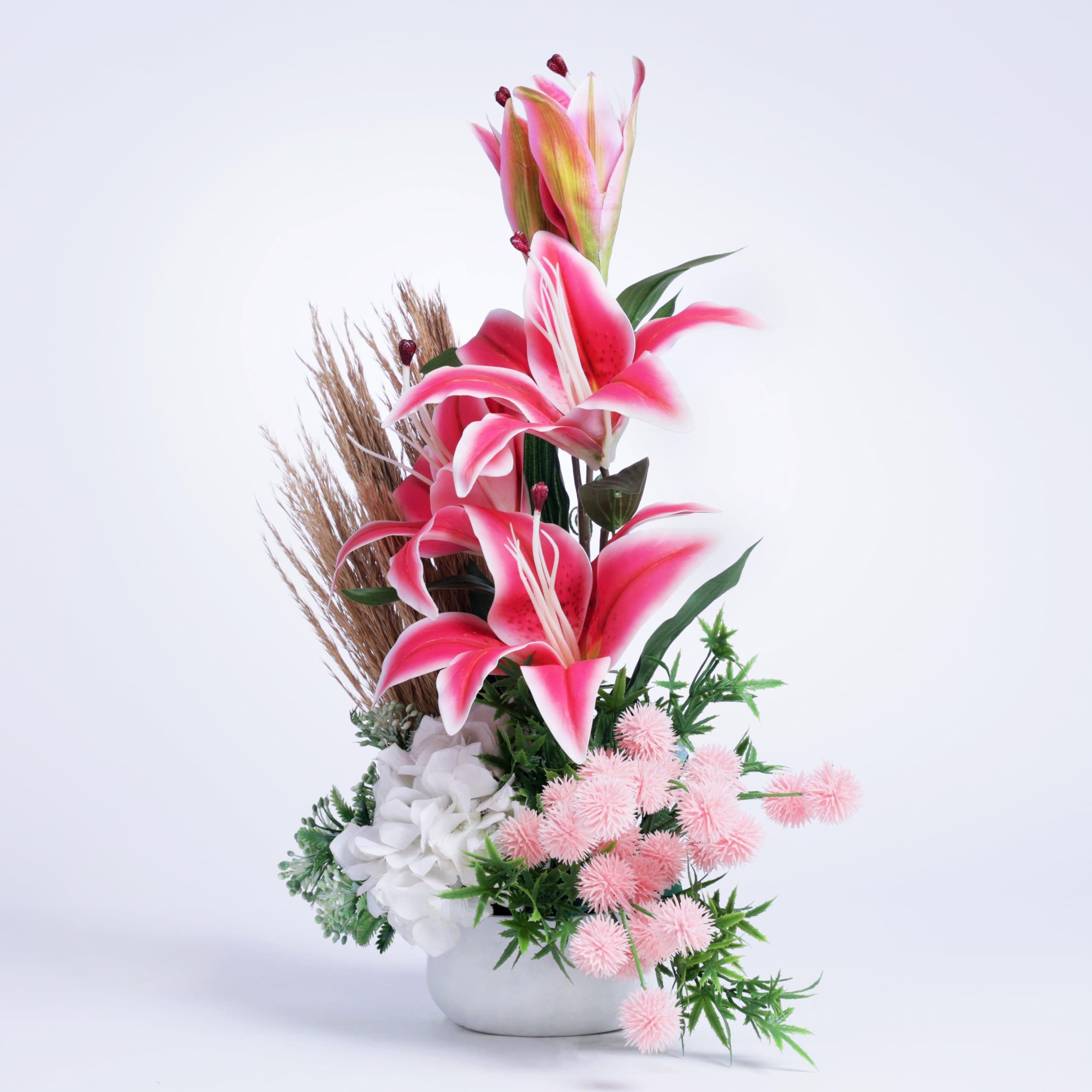 At Fleurs Artistic Blooms Artificial Flowers for Home Flora Decor, Room & Event Decoration Showpiece Centre Table Flower Pots, with Bird of Paradise Flower, Tropical Flowers