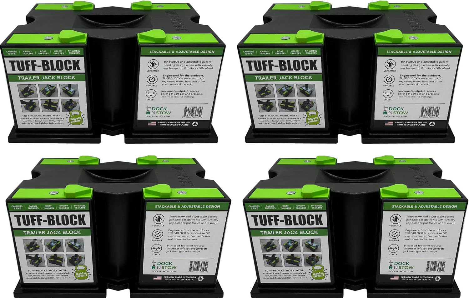 TUFFBLOCK by Dock N Stow Trailer Jack Blocks for RV Camper