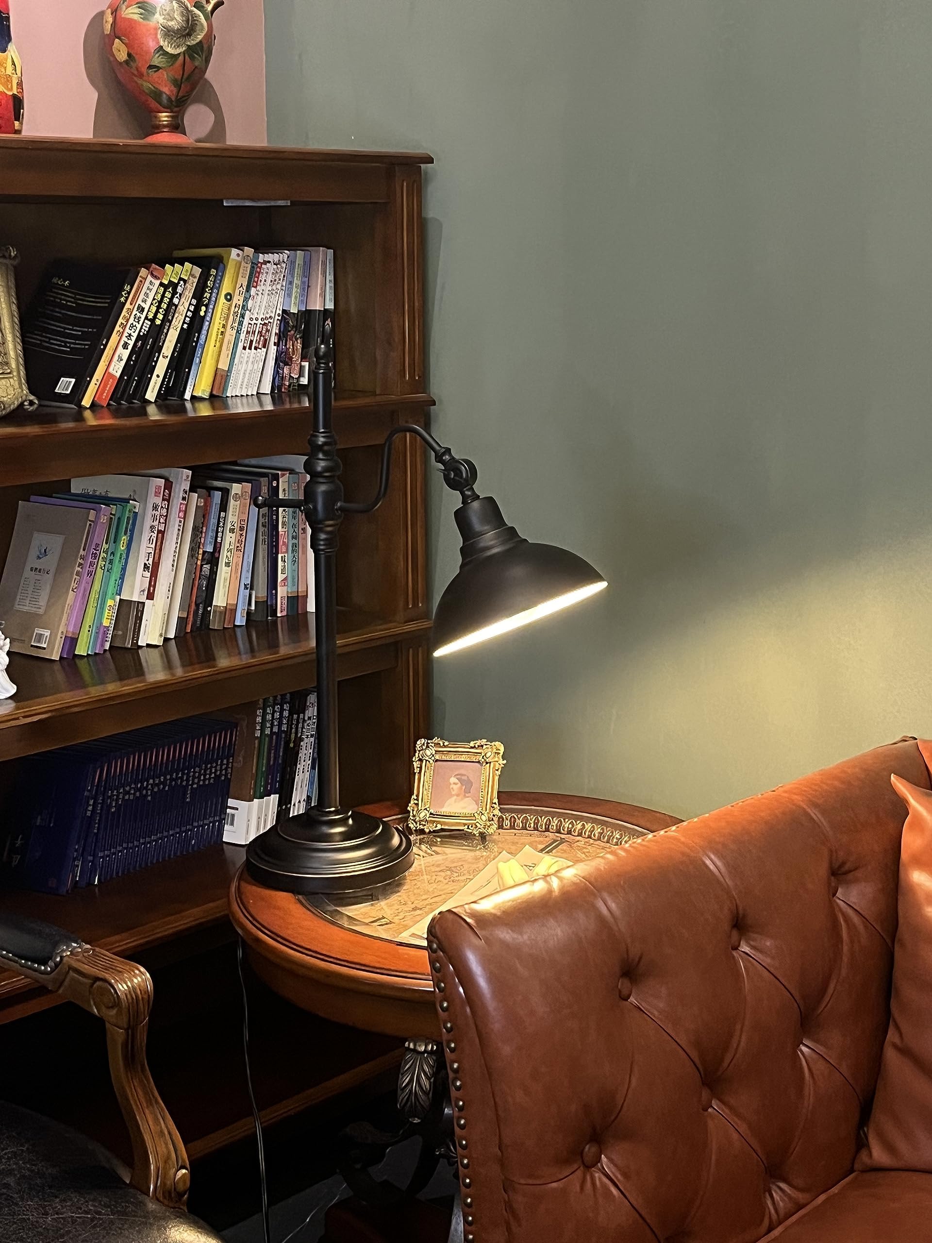 Schwarze Metall-Tischlampe im Retro-Stil mit USB-Anschluss, rundes Design im Industrial-Stil, geeignet für Wohnzimmer, Schlafzimmer und Büro (2er-Set)