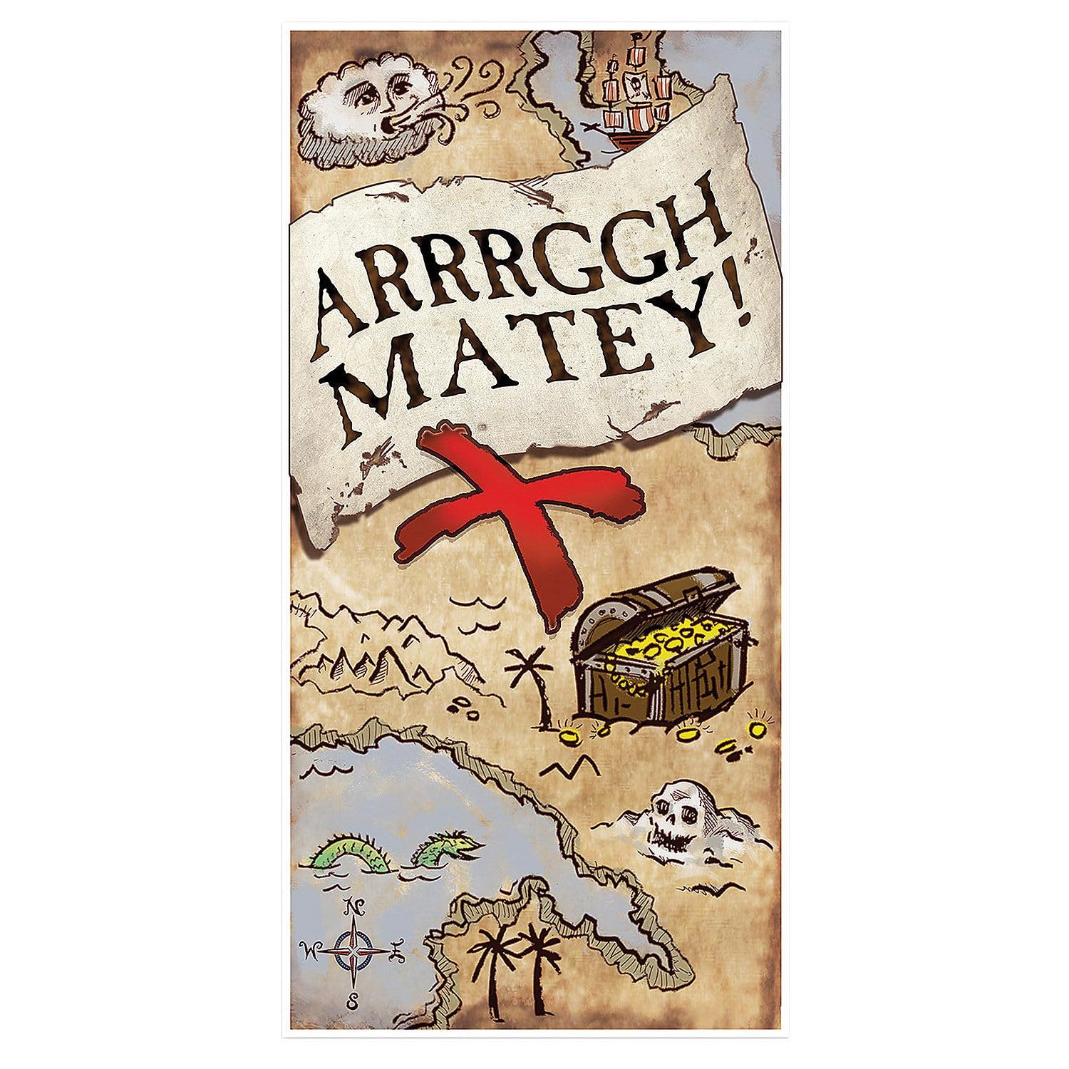 Beistle Treasure Map Door Cover