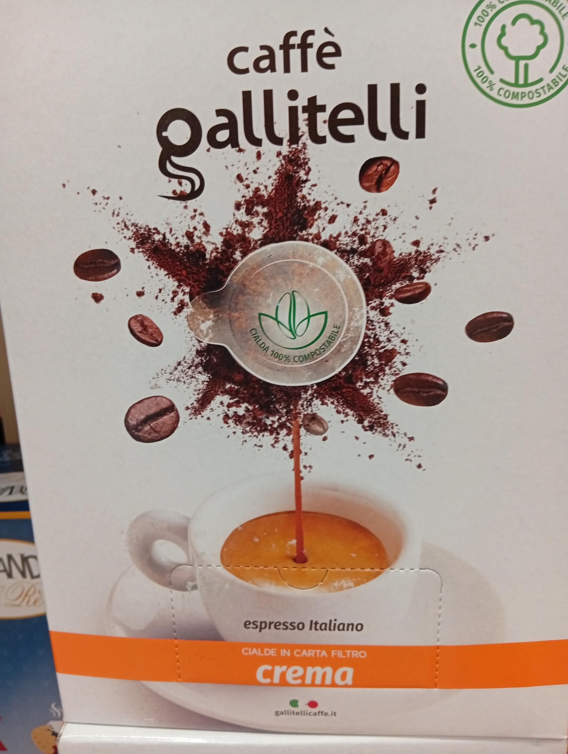 Gallitelli Caffè Cialde Crema Espresso Italiano, 150 Cialde in Carta Filtro, Gusto Crema, Confezione Monodose