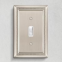 Vista 7 de Henne Bery Sunken Pearls - placa decorativa de pared para interruptor (Palanca simple, 2 unidades, níquel satinado)