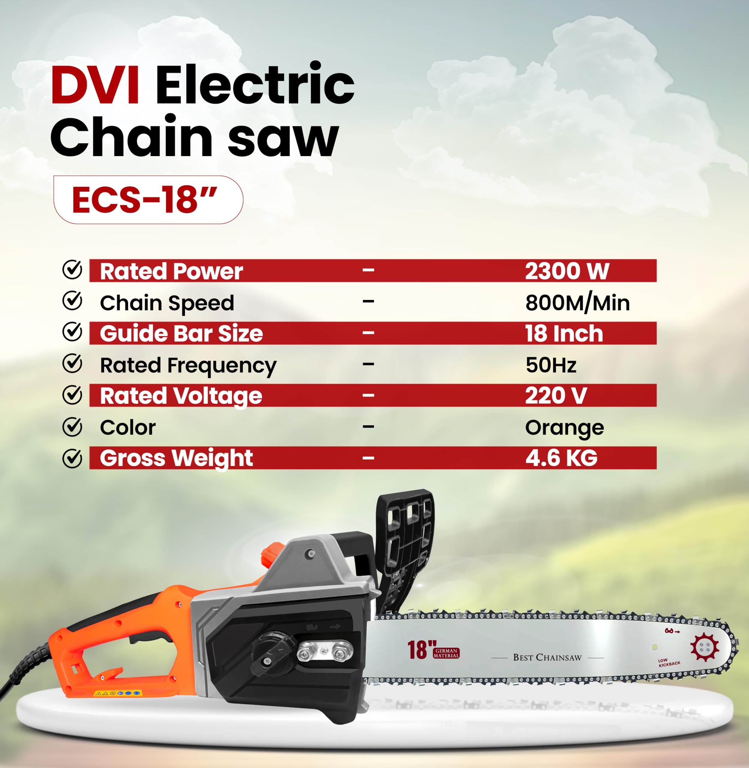 DVI Electric Chainsaw - Powerful & Easy to Use -3 DVI Electric Chainsaw - Powerful & Easy to Use -3