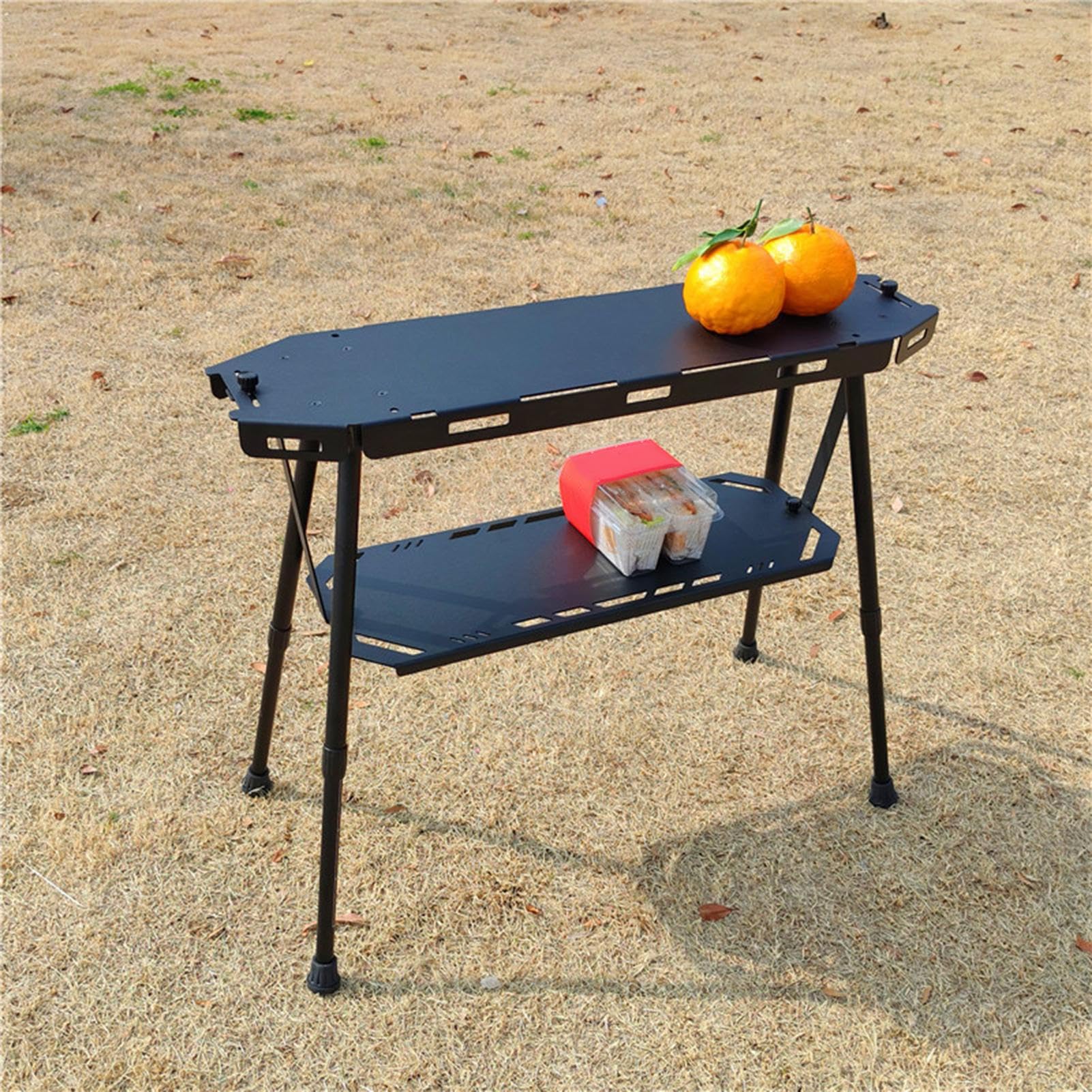 Tavolo pieghevole esterno, tavolo pieghevole del campo Rack portatile in | Stazione di cottura con piegatura sottile di facile assemblaggio, tavolo da cucina per uso estern