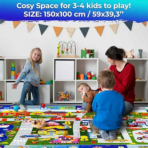 Miniatura 10 de QUOKKA Tapetes de juego para bebés y niños pequeños, tapete de juego ABC para niños, bebés y bebés, felpa súper suave, extra gruesa (0.3in) alfombra