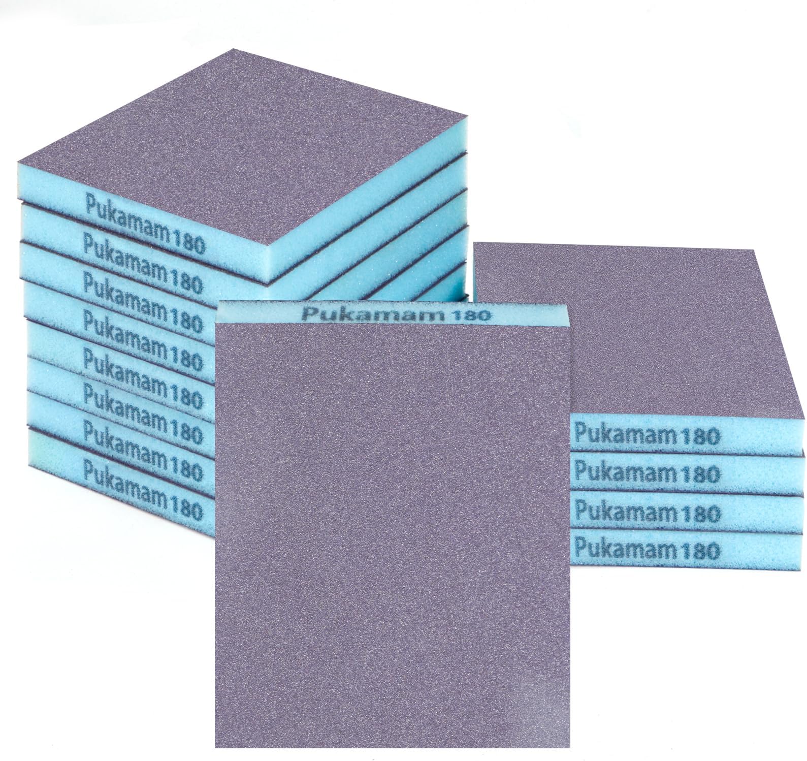 12 PCS Sanding Sponge Set 180 Grit Sanding Pads, Course/Medium/Fine/Superfine Sanding Block, Wet and Dry Sandpaper for Metal, Wood, Wall, Car, Furniture