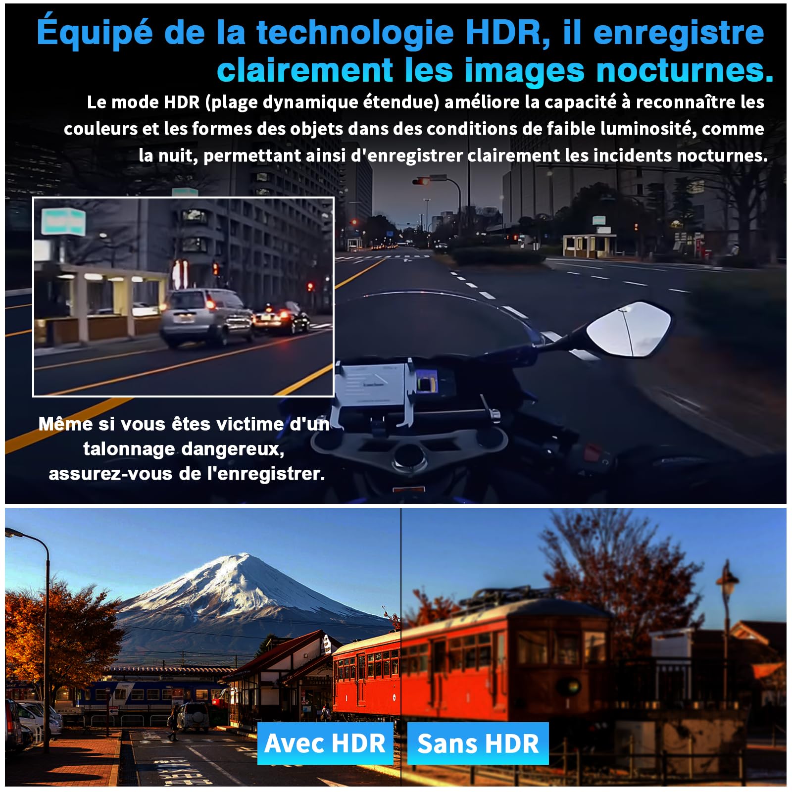 Caméra d'action WiFi 4K Étanche 150° Sportive avec Écran 1.3 Pouce et Batterie 3 Heures - Noir