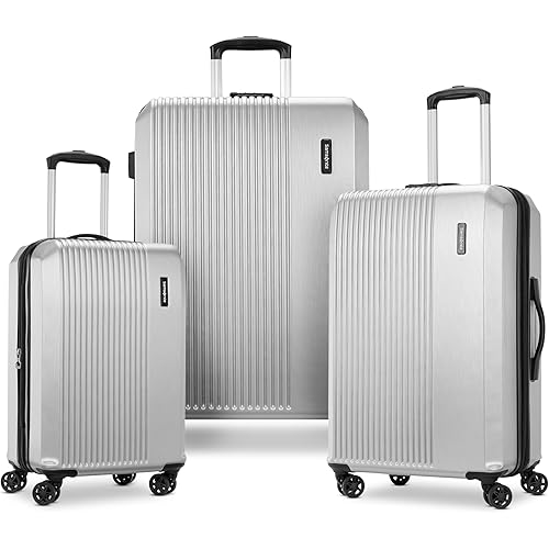 Samsonite Alliance SE Hardside Luggage with Spinner Wheels, Lightweight, 3PC SET (CO/MED/LG) SPINNER, SILVER