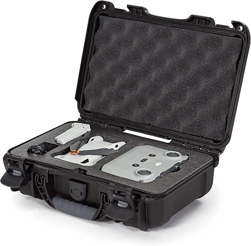 Nanuk 909 - Funda rígida impermeable con inserto de espuma para DJI Mini 3 Pro y control remoto RC-N1, color negro
