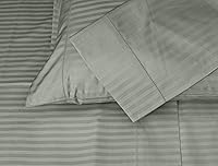 Vista 19 de Threadmill Home Linen Funda de almohada king, 100 % algodón natural de 600 hilos, 2 piezas de tejido de satén, damasco, beige, algodón de fibra