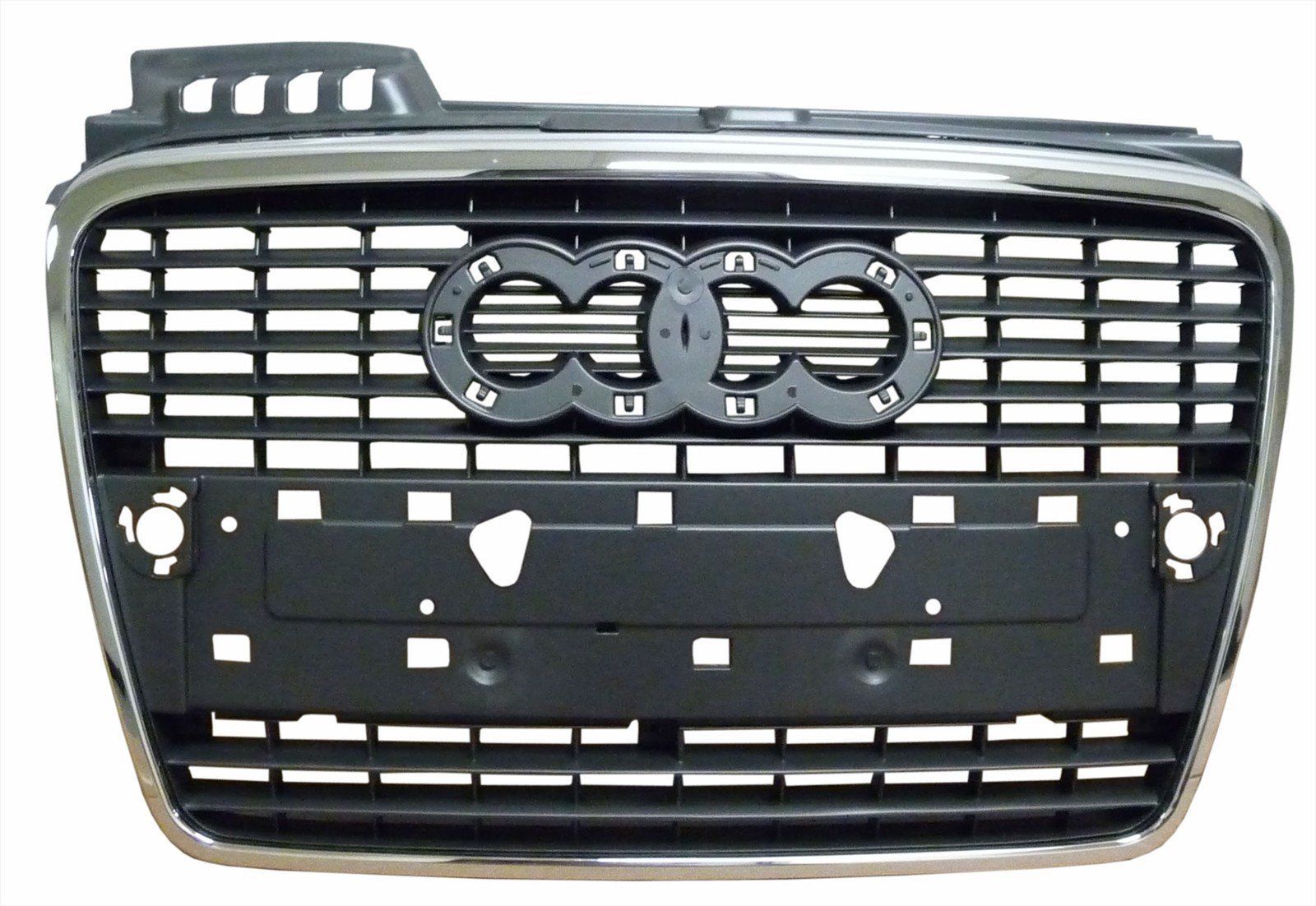 Audi A4 05-08 Front Grille Car Silver/Gray W/Chrome Frame