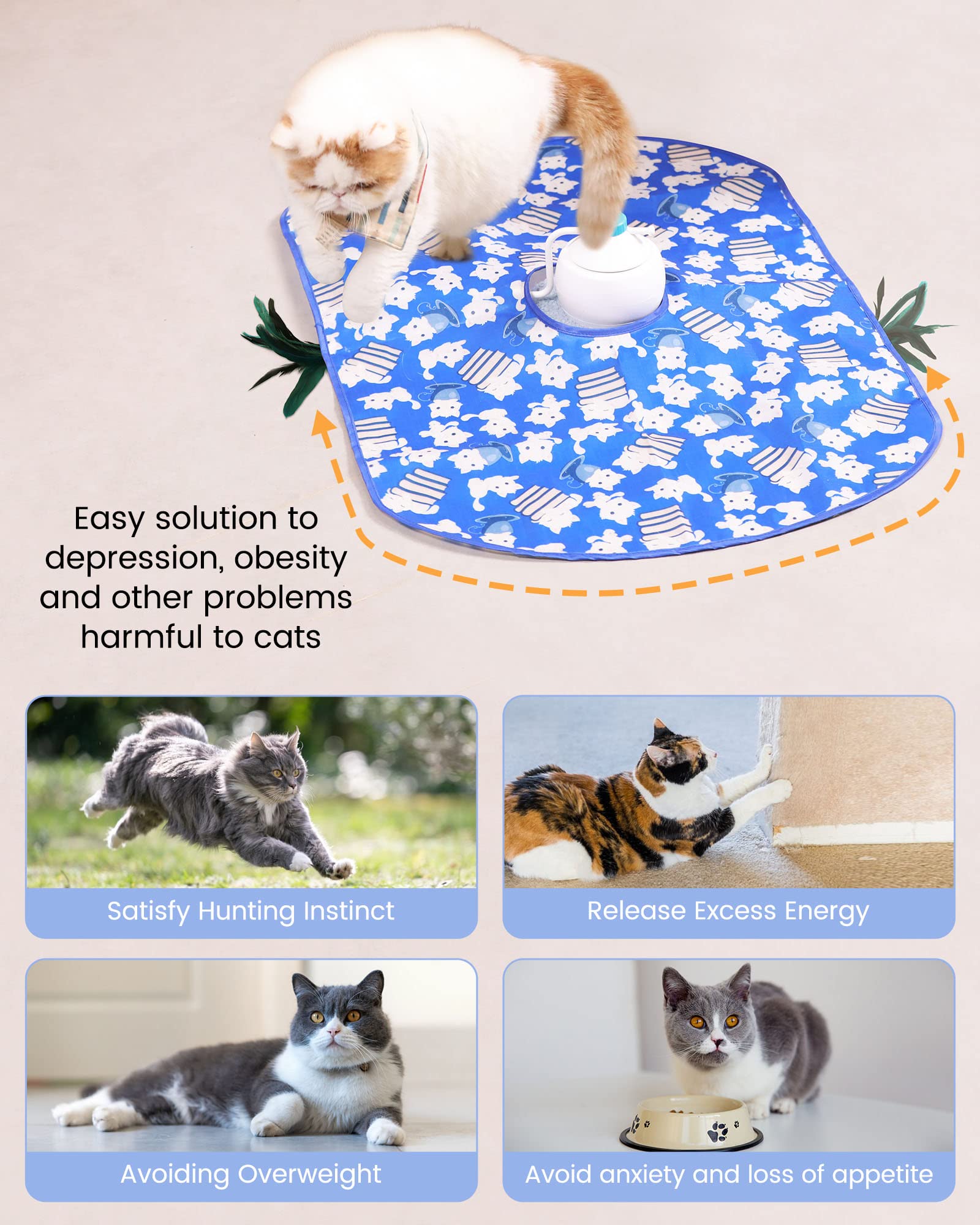 10 Giocattoli Con Piume Per Gatti - Interattivi, Per Esercizio E Divertimento