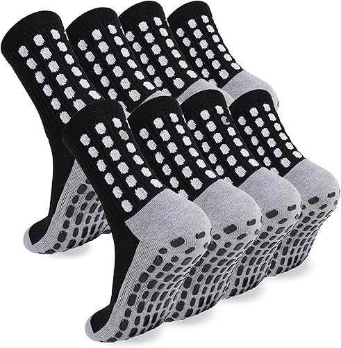 246 Pairs Men's Soccer Socks Grip Pads Non Slip Football Baseball Soccer Socks for Men Women