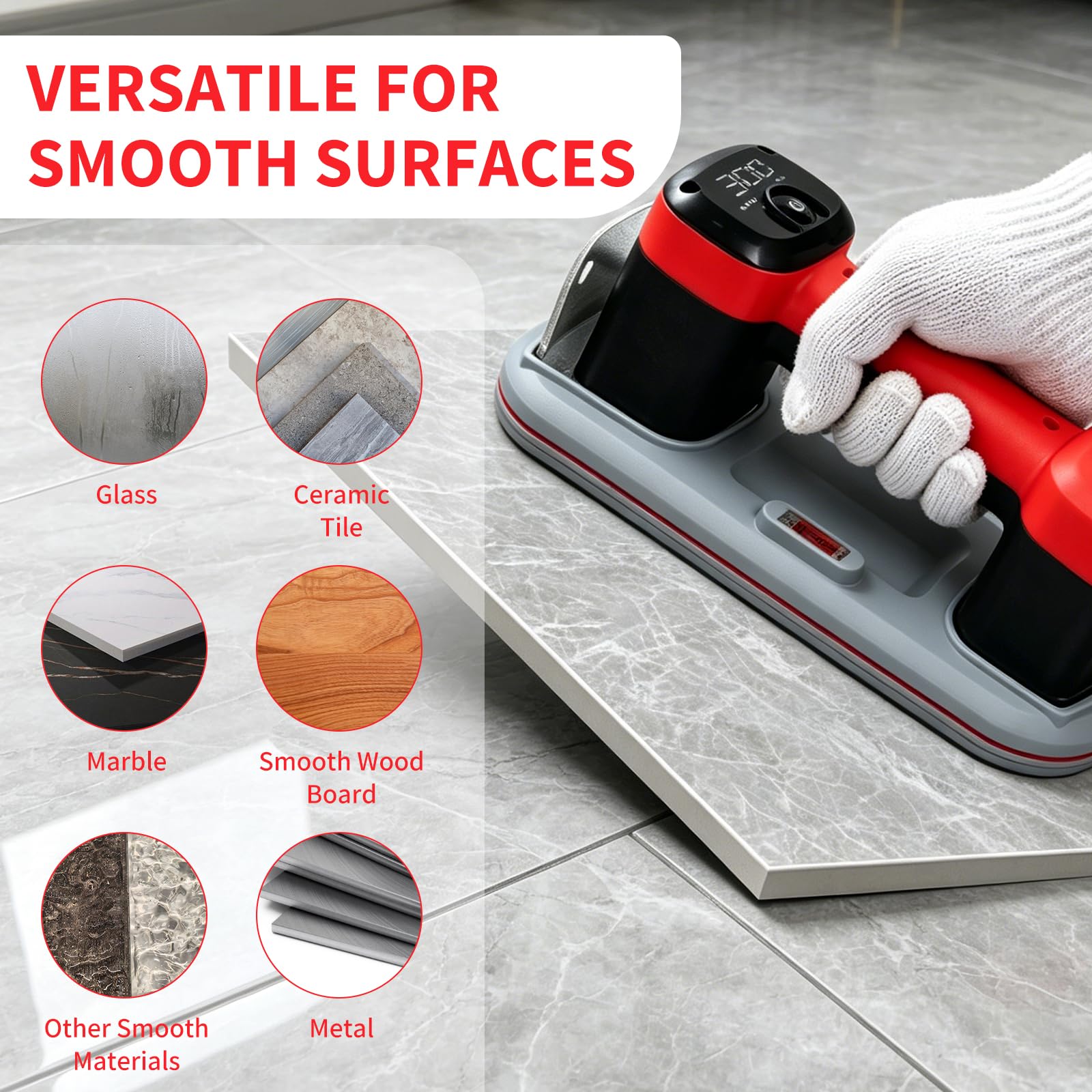 Ventouse Carrelage Vitre, 300 kg Force d'Adhérence
