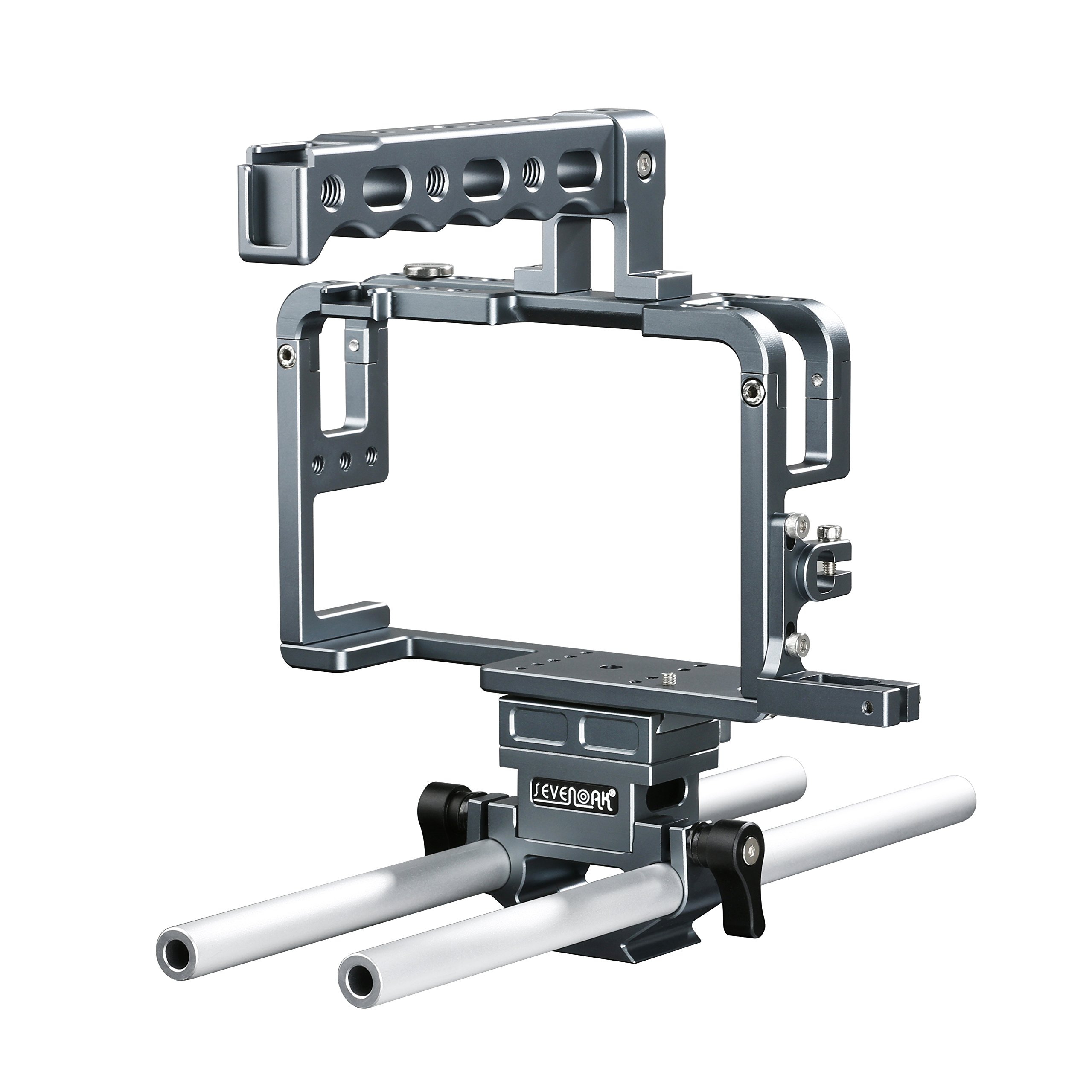 sevenoak sk-ghc20 aluminum cage and top handle, shoe mount, 15mm rods