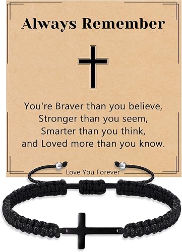 Miniatura 37 de Pulseras con Iniciales para Mujeres Adolescentes Niñas Hechas a Mano Pulsera Trenzada de Cuerda para Hombres Joyería Regalos de Cumpleaños