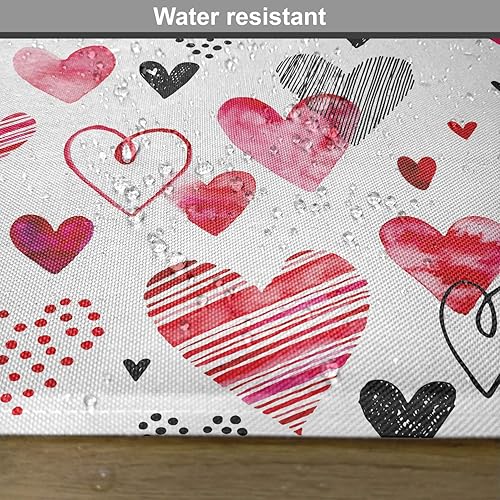 Miniatura 176 de Ambesonne Juego de 4 manteles individuales amarillos y azules, diseño de flores de primavera, flores vibrantes, manteles individuales de tela Azul