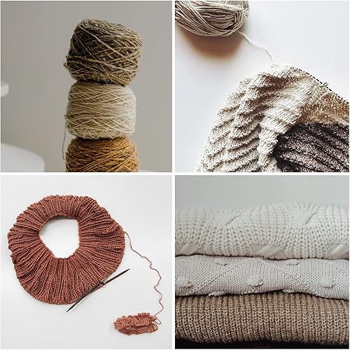 Miniatura 7 de Kit de agujas romas de ojo grande, agujas de tejer de hilo que incluyen 8 agujas de tapiz curvadas, 9 agujas rectas y 10 marcadores de punto para