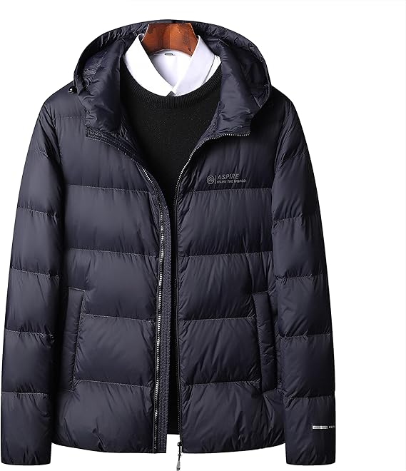 Amazon Co Jp Fhlhy ダウンジャケット メンズ カジュアル 軽量 ライトダウンジャケット フード付き 登山 暖かい ダウンコート 防寒 防風 ファッション