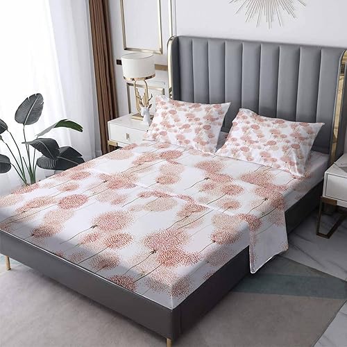 Miniatura 9 de Sábanas de globo aerostático tamaño King  Sábanas Kawaii para niños y niñas, bonito juego de sábanas, microfibra suave y bolsillo profundo y sábana