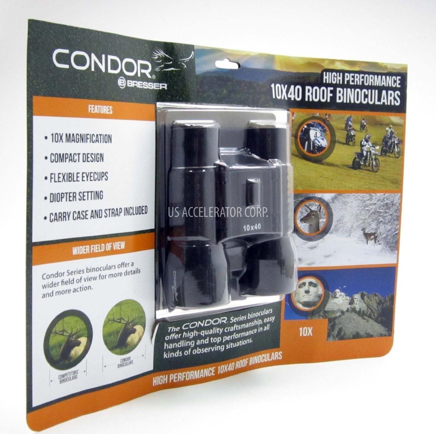 CONDOR BRESSER HIGH Performance Rooftop Binoculars 10 x 40