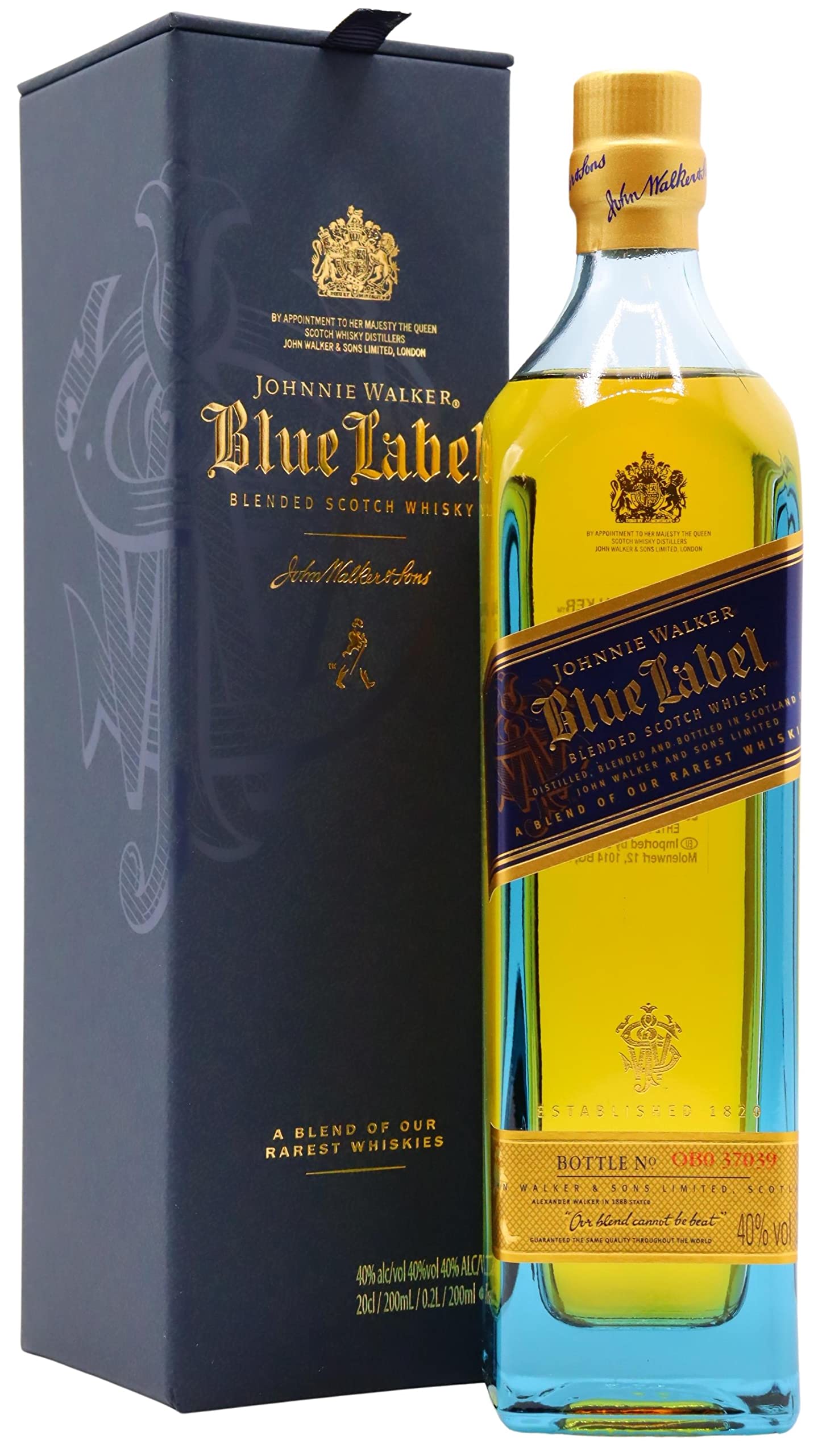 Johnnie Walker - Blue Label (20cl) Whisky 20cl 40% ABV : Amazon.co
