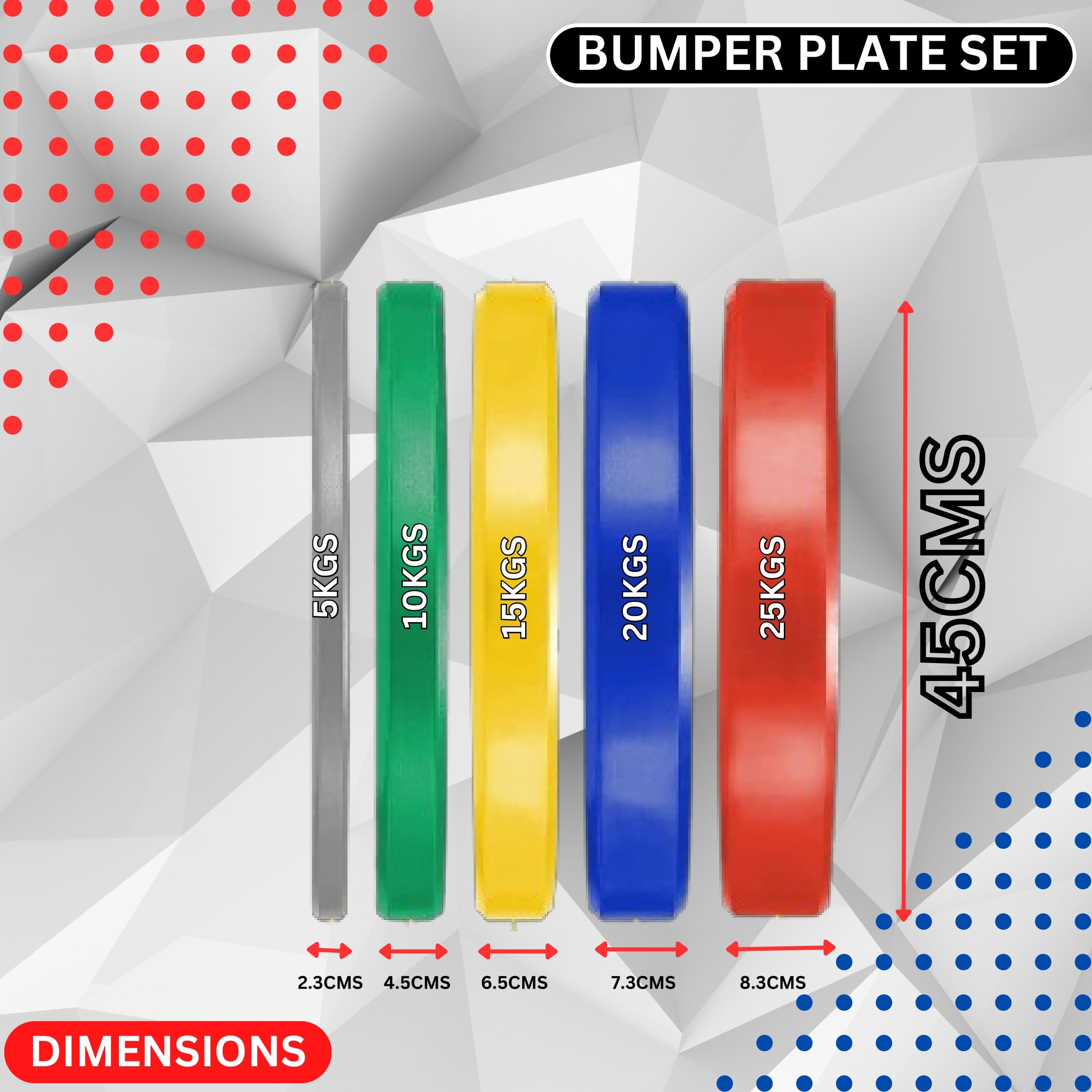 Mapache Color Rubber Bumper Plates 2.0, (20kg x 2) Weightlifting