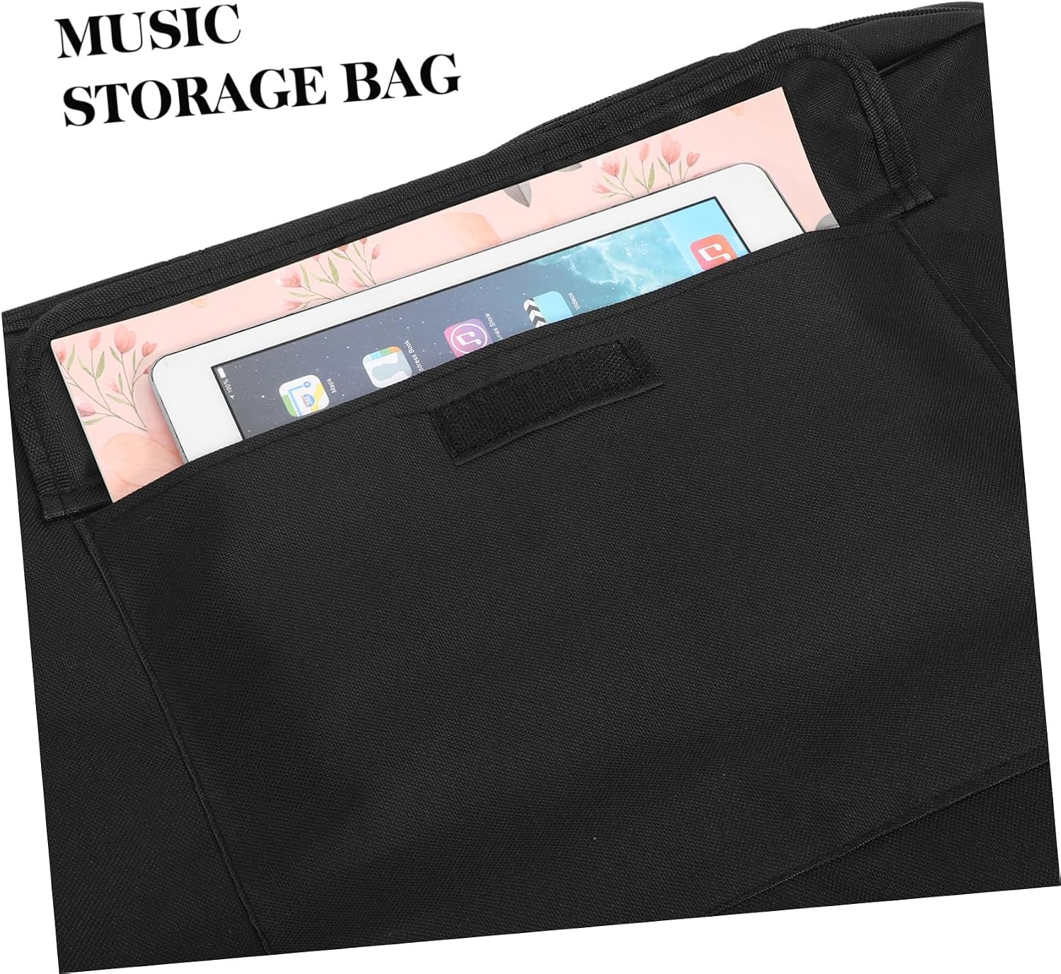 BESPORTBLE Musical Instrument Bag Accordion Carrying Case Black Padded Straps Accessory Pouch