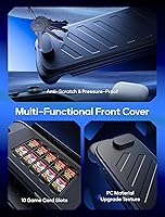 Vista 5 de JSAUX Protective Case for Nintendo Switch 2, Split Design with TPU Frame & PC Front Cover, Ergonomic Non-Slip Grip, 10-Game Card Storage, Kickstand