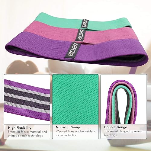 Miniatura 2 de Bandas resistentes al botín bandas de ejercicio para mujeres bandas de resistencia para entrenamiento de fuerza de yoga para piernas y glúteos