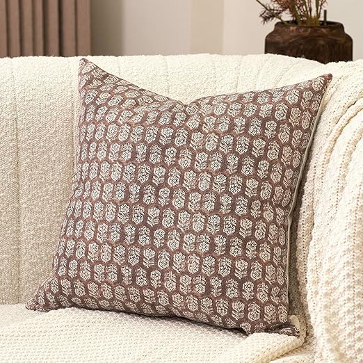Neutral Pattered Throw Pillow Covers