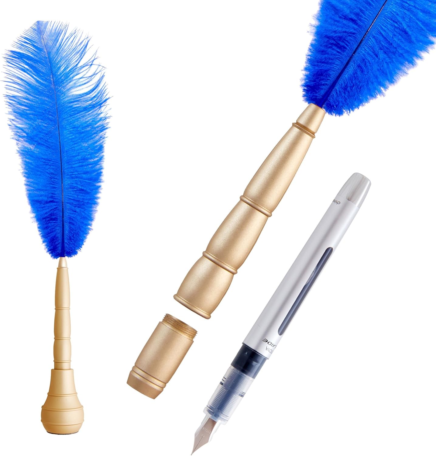 Nakabayashi TSH-65QP-PC/SL Shakespeare Feather Ballpoint Pen PC/SL