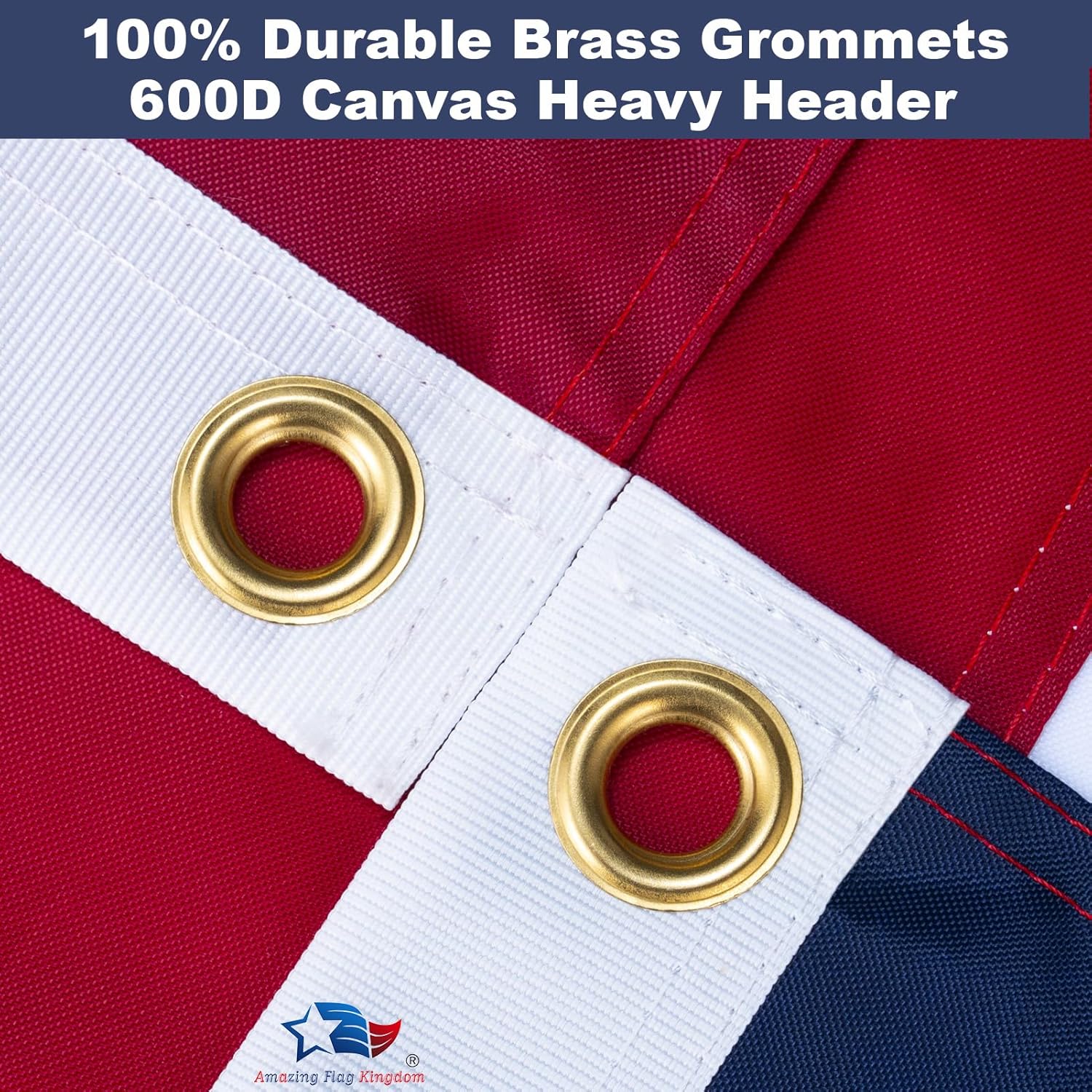 American Flag 5x8 for Outside - Heavy Duty Reinforced Nylon USA Flag With Embroidered Stars, Sewn Stripes, Brass Grommets - Fade Resistant US Flag for Outdoor Decorations