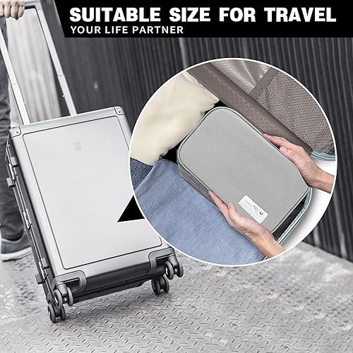 Miniatura 7 de Bolsa de aseo de gran capacidad con gancho para colgar para hombres y mujeres, bolsa de cosméticos de viaje impermeable, bolsa de almacenamiento de