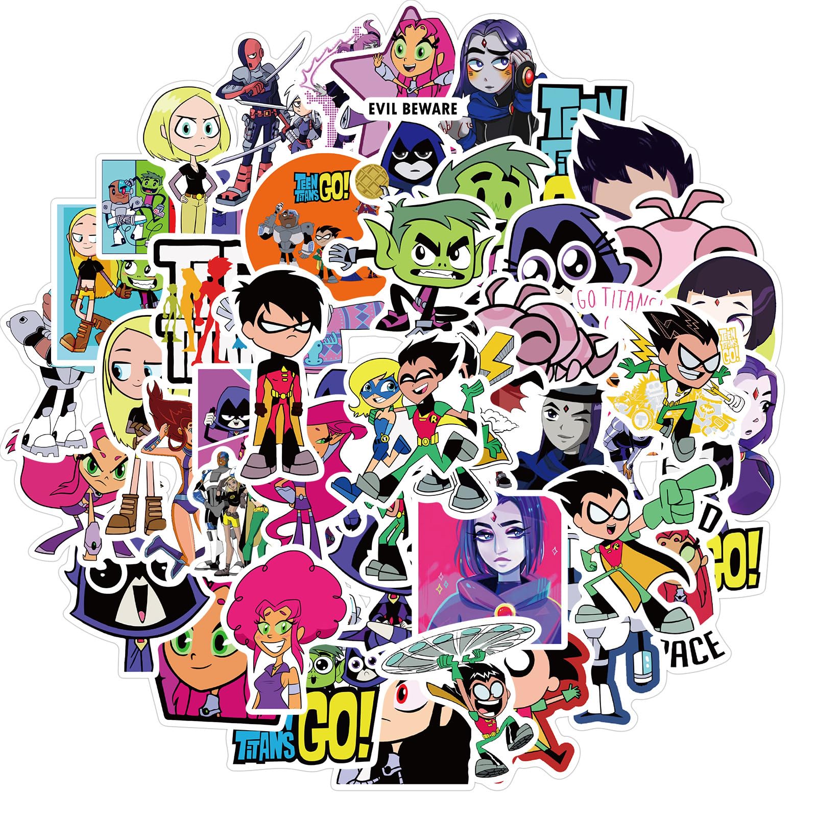 Amazon.co.jp: ティーンタイタンズGO! ステッカー 50枚セット PVC 防水
