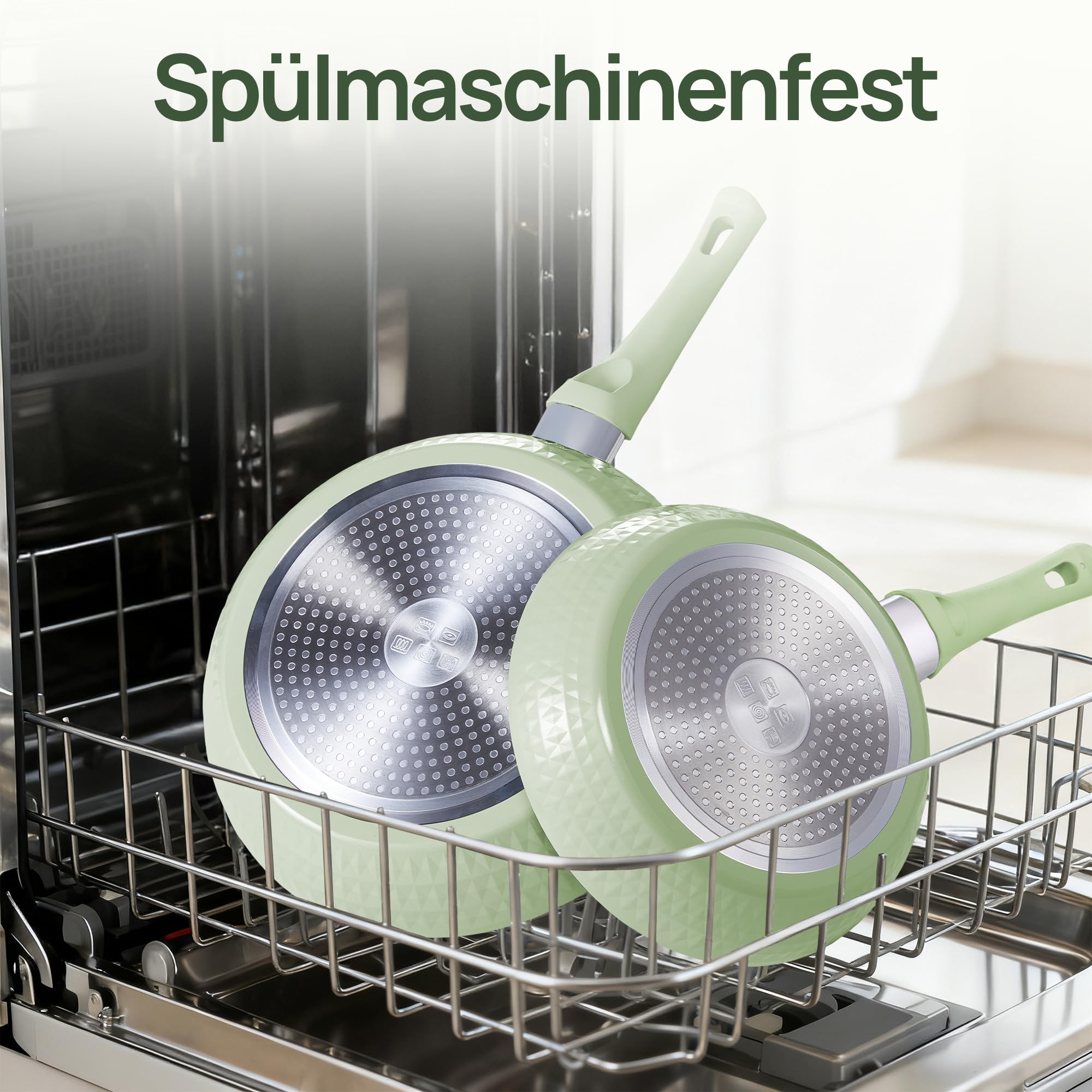KOKHUB Pfannenset Antihaft Keramikpfanne, 20/24/28 cm Bratpfanne