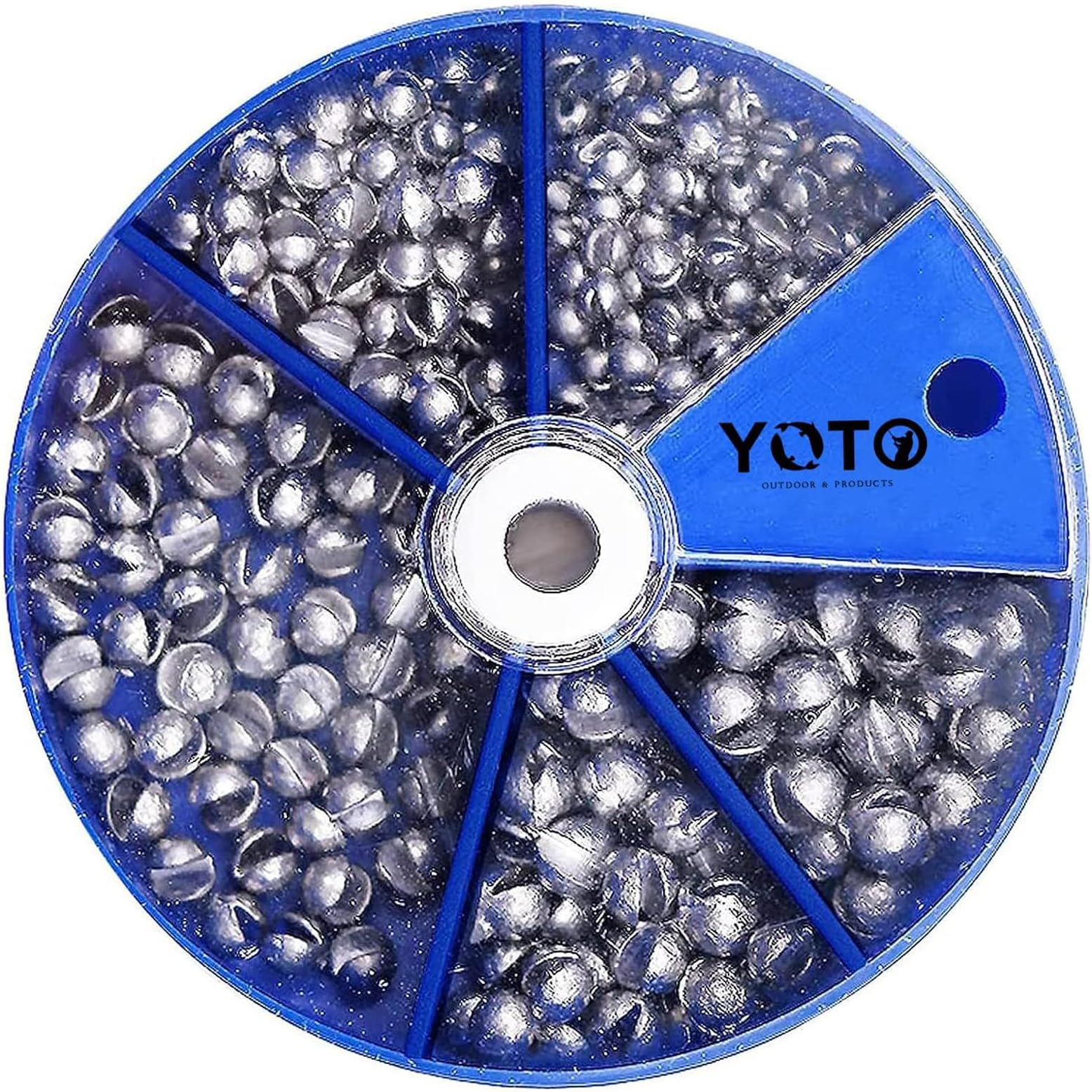 YOTO Fishing Weights Sinkers,230pcs/107pcs Lead Split Shot Weights,Removable Round Fishing Sinkers