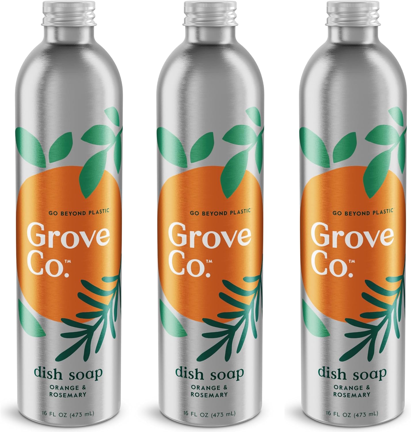 Grove Co. Ultimate Dish Soap Refills (3 x 16 Fl Oz) Removes 48-hr Stuck-on Food & Grease, No Plastic or Parabens, 100% Natural Orange & Rosemary Fragrance Grove Co. Ultimate Dish Soap Refills (3 x 16 Fl Oz) Removes 48-hr Stuck-on Food & Grease, No Plastic or Parabens, 100% Natural Orange & Rosemary Fragrance