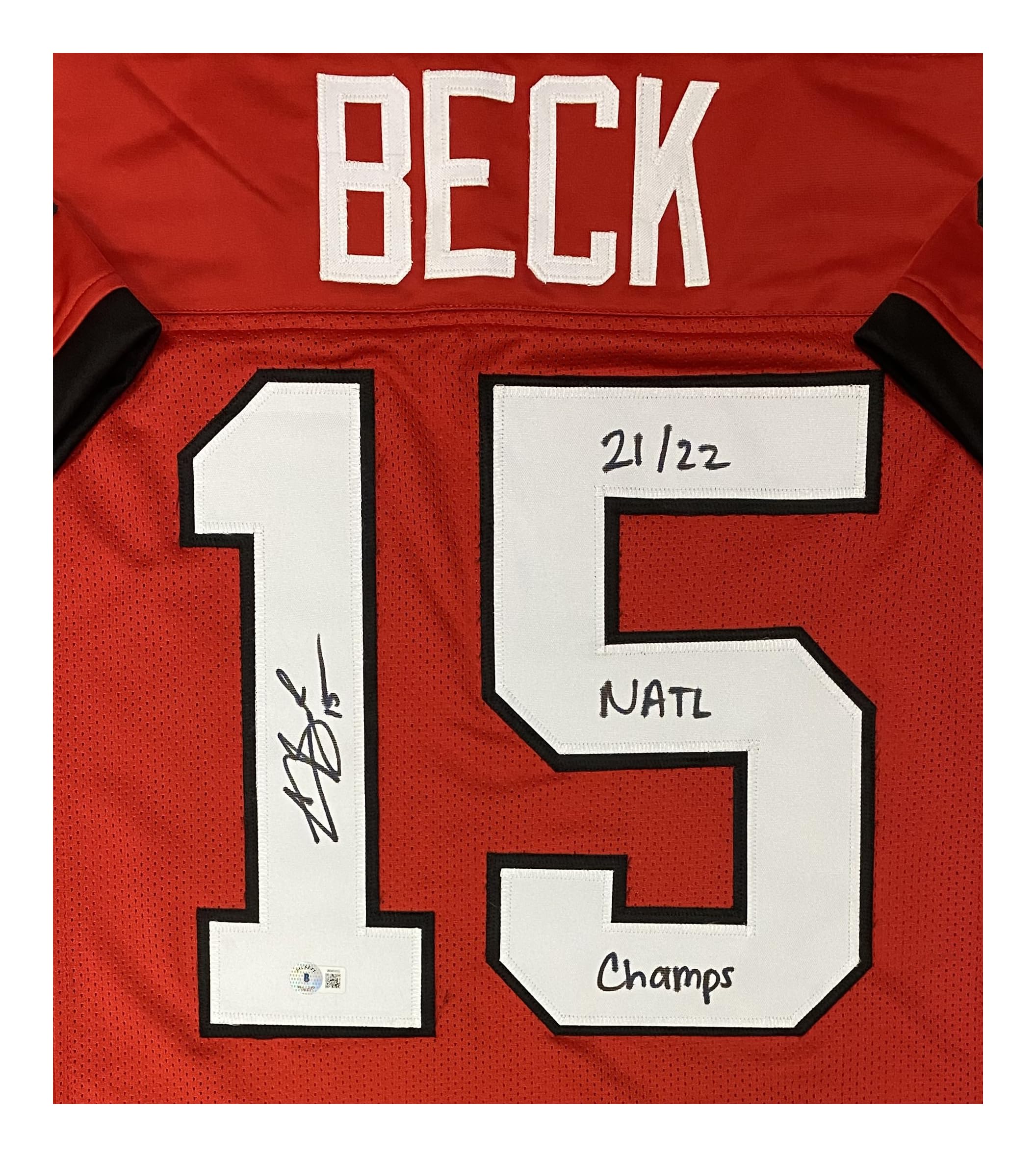 Carson Beck College Style Autographed Custom Georgia Red Jersey