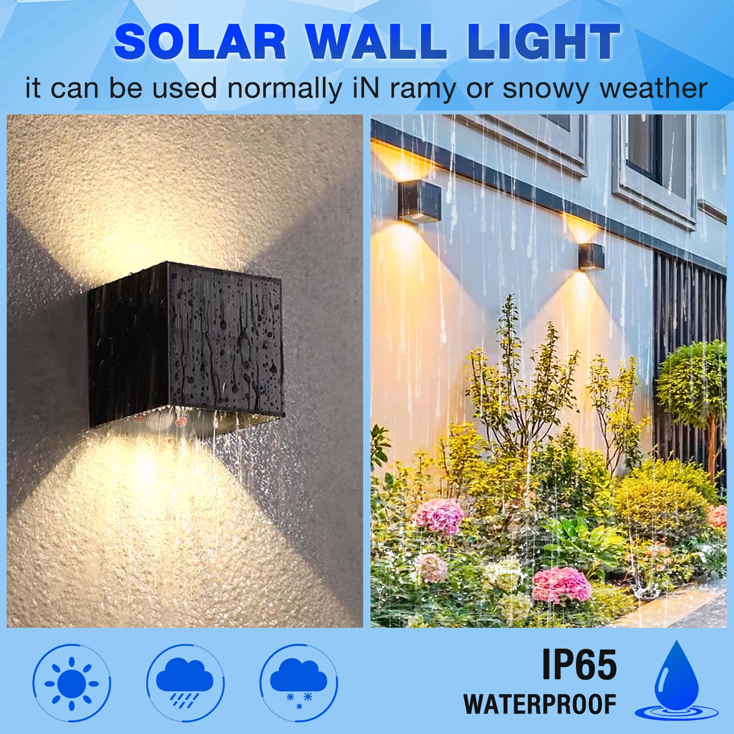 2 Pezzi Solare Lampada da Parete con Sensore di Movimento, Luce Solare LED Esterno Angolo del Fascio Regolabile Applique da Esterno IP65 Impermeabile Luci Solari per Giardino, Parete, Garage