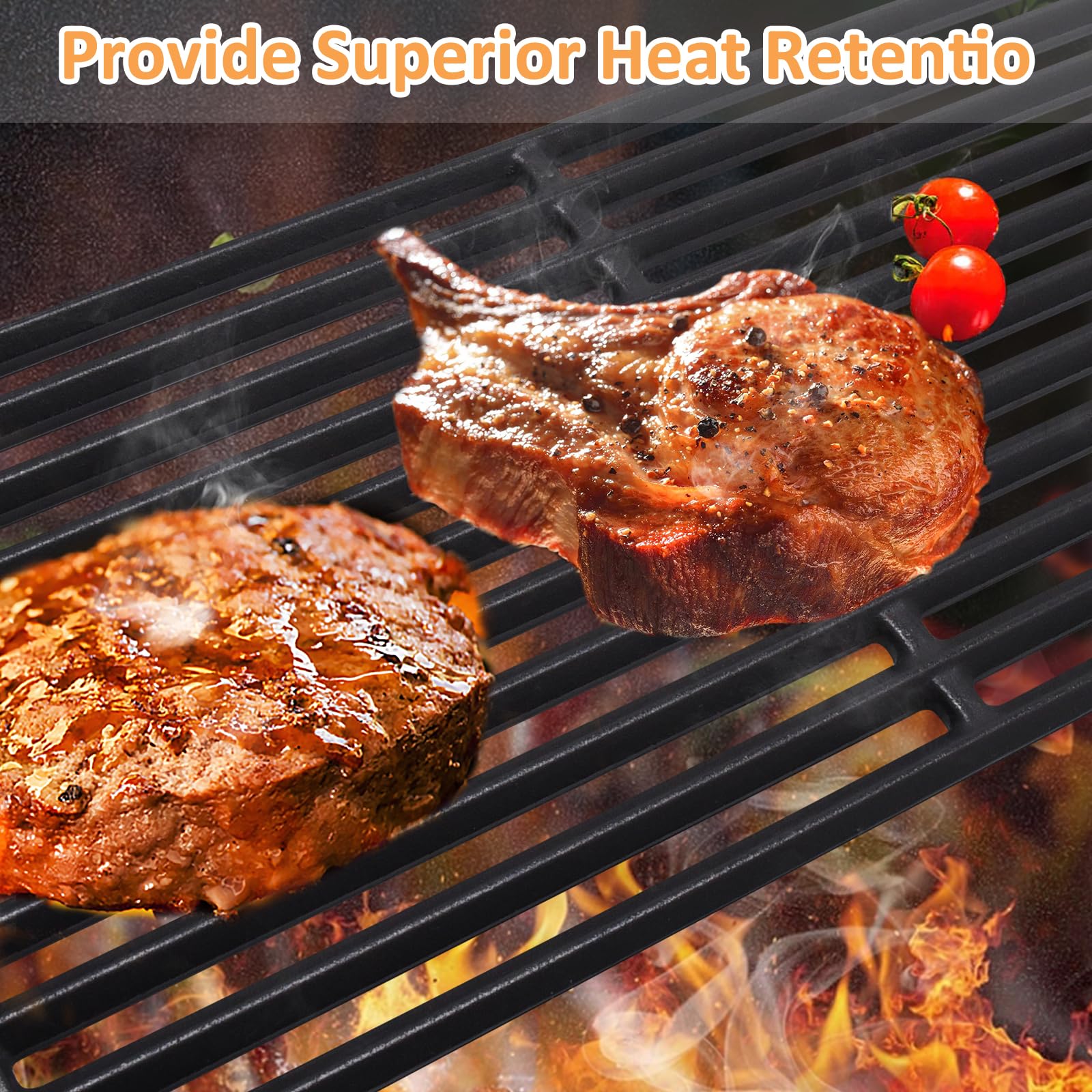 Adviace Grill Grates for Charbroil 463241013 463241014 463243911 463243812 463246910 463270614 463241314 463241313 463268008 463247009 463257010 463247412 463257110 Grill Parts, 2-Pack