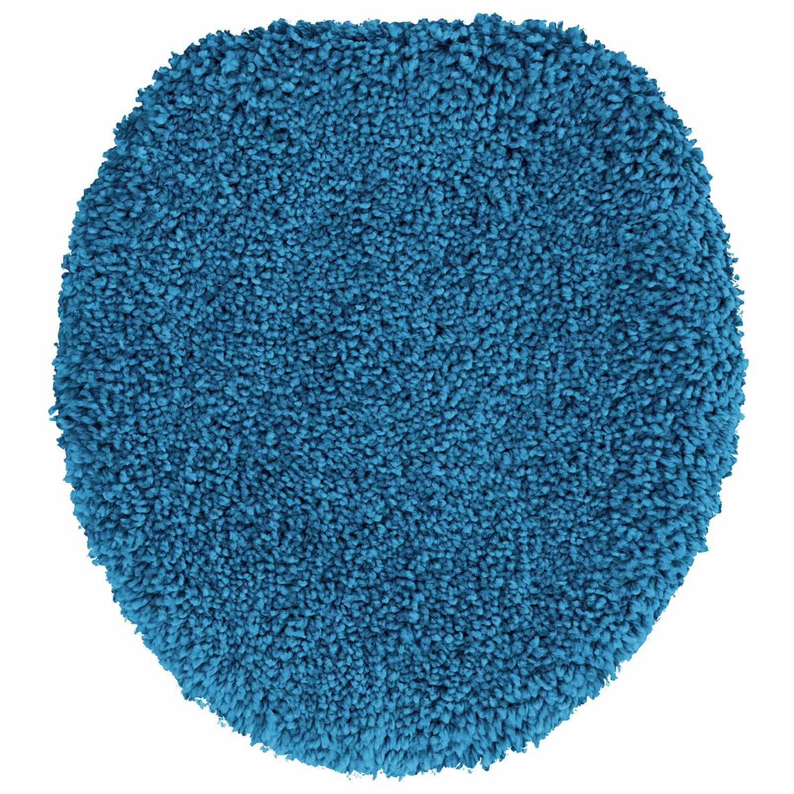 Ensemble de Tapis de Bain antidérapants 3 pcs Bleu en polypropylène, Dimensions 50x80 cm, Base en Latex antidérapante, absorbants et Moelleux pour Salle de Bain, Toilette, Douche et Spa