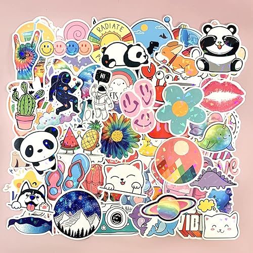 Miniatura 2 de 100 hojas holográficas láser ins pequeñas pegatinas frescas taza de agua equipaje computadora teléfono caso pegatinas creativas