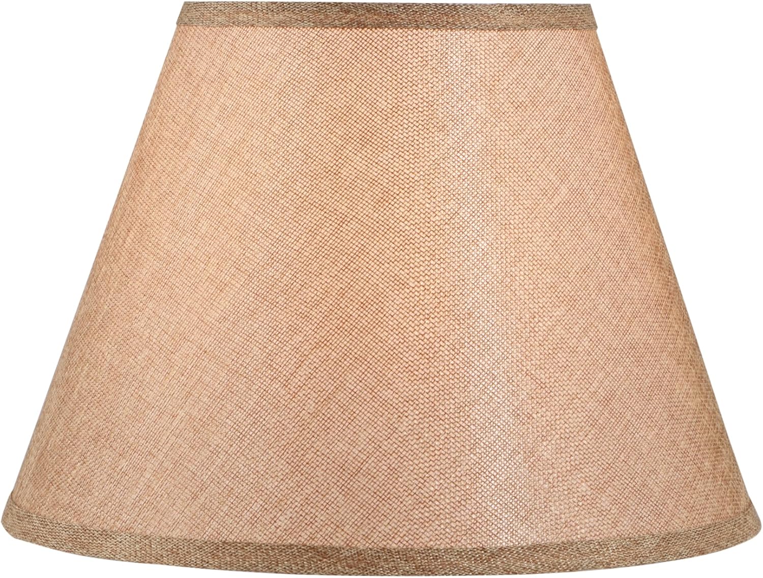Aspen Creative 32999,Hardback Empire Tranditional Spider Lamp Shade in Brown Linen Texture Fabric,7"Top x 13"Bottom x 9-1/2"Slant